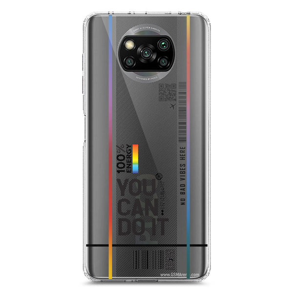 You Can Do It - Soft Phone Case - Crystal Clear Case - Xiaomi Poco X3 Pro