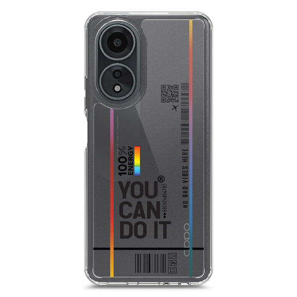 You Can Do It - Soft Phone Case - Crystal Clear Case - Oppo A58 4G