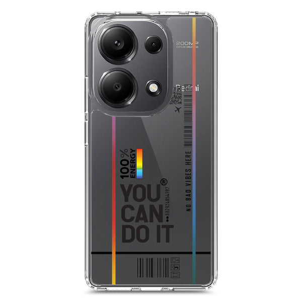 You Can Do It - Soft Phone Case - Crystal Clear Case - Xiaomi Redmi Note 13 Pro 4G