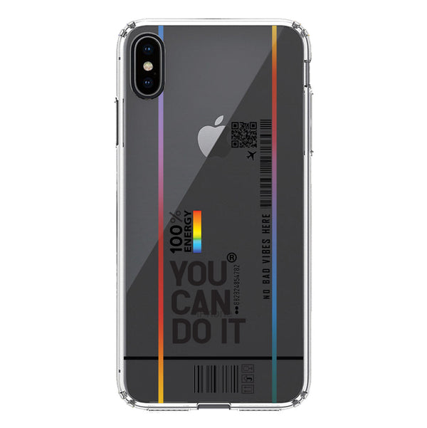 You Can Do It - Soft Phone Case - Crystal Clear Case - iPhone XS Max