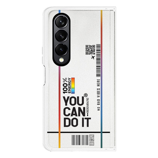 You Can Do It - Soft Phone Case - Crystal Clear Case - Samsung Galaxy Z Fold 4 5G
