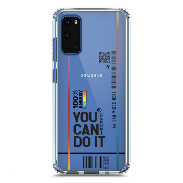 You Can Do It - Soft Phone Case - Crystal Clear Case - Samsung Galaxy S20