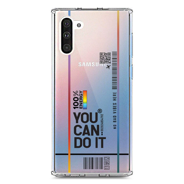 You Can Do It - Soft Phone Case - Crystal Clear Case - Samsung Galaxy Note 10
