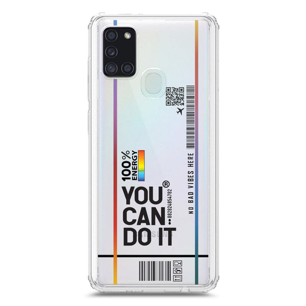 You Can Do It - Soft Phone Case - Crystal Clear Case - Samsung Galaxy A21s