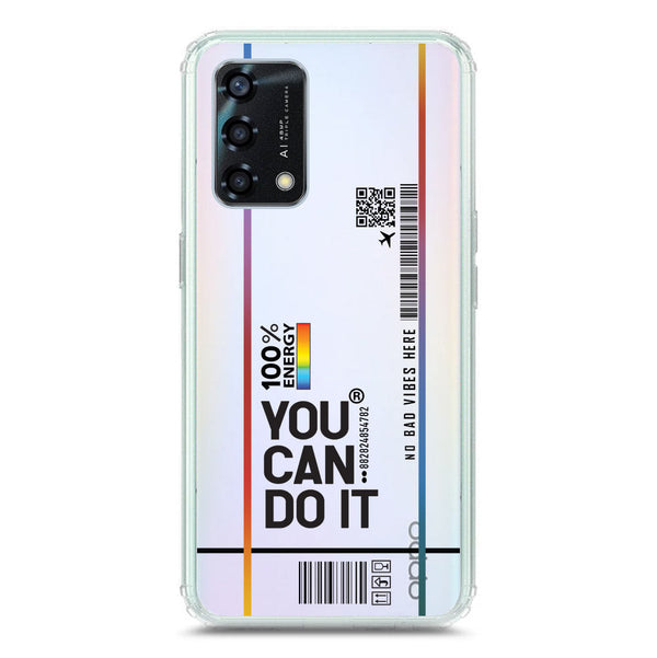 You Can Do It - Soft Phone Case - Crystal Clear Case - Oppo Reno 6 Lite