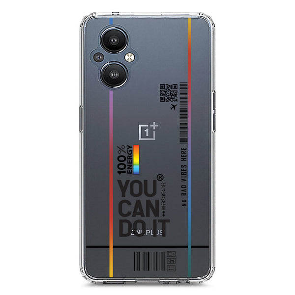 You Can Do It - Soft Phone Case - Crystal Clear Case - OnePlus Nord N20 5G