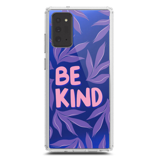 Be Kind - Soft Phone Case - Crystal Clear Case - Samsung Galaxy Note 20