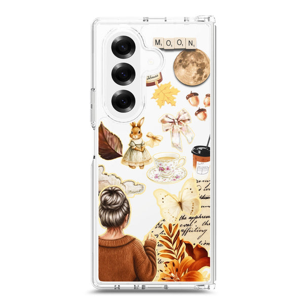 Autumn Dreams Series - Design 1 - Soft Phone Case - Crystal Clear Case - Samsung Galaxy Z Fold 7