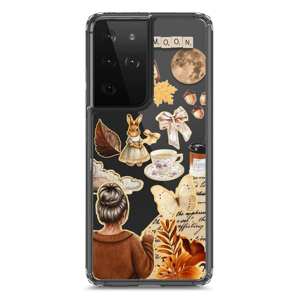 Autumn Dreams Series - Design 1 - Soft Phone Case - Crystal Clear Case - Samsung Galaxy S21 Ultra 5G