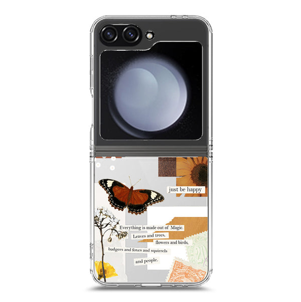Aesthetic Design - Design 2 - Soft Phone Case - Crystal Clear Case - Samsung Galaxy Z Flip 6