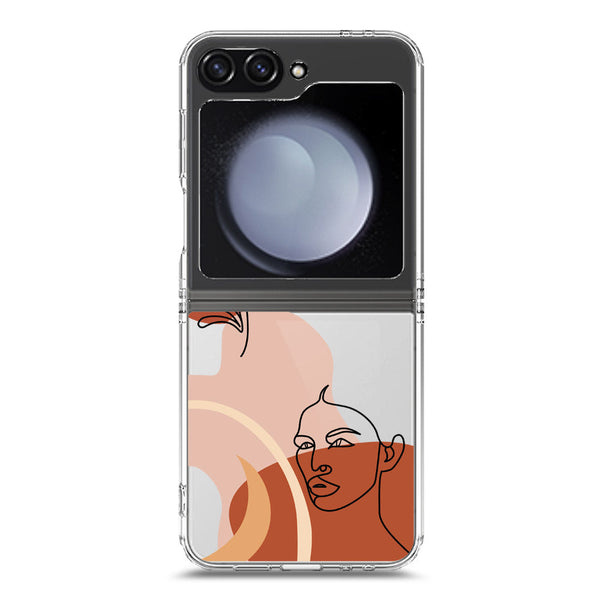 Aesthetic Modern Art Series - Design 1 - Soft Phone Case - Crystal Clear Case - Samsung Galaxy Z Flip 6