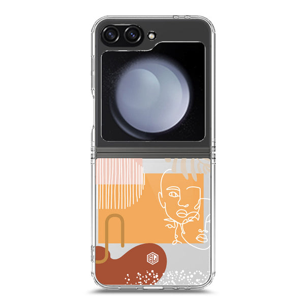Aesthetic Modern Art Series - Design 3 - Soft Phone Case - Crystal Clear Case - Samsung Galaxy Z Flip 6