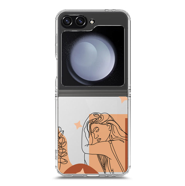 Aesthetic Modern Art Series - Design 4 - Soft Phone Case - Crystal Clear Case - Samsung Galaxy Z Flip 6