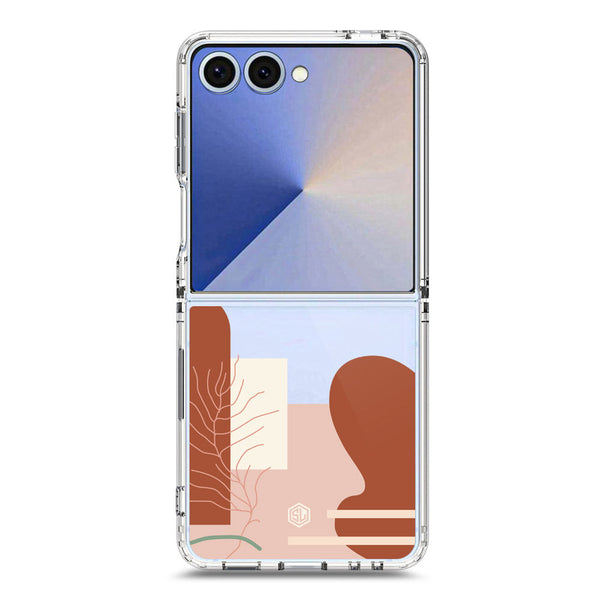 Aesthetic Modern Art Series - Design 6 - Soft Phone Case - Crystal Clear Case - Samsung Galaxy Z Flip 7
