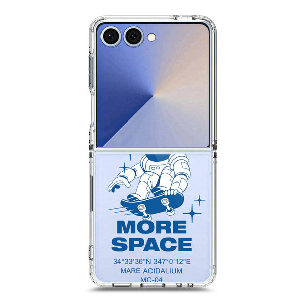 I Need More Space - Soft Phone Case - Crystal Clear Case - Samsung Galaxy Z Flip 7