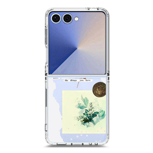 Pink Aesthetic Design Soft Phone Case - Crystal Clear Case - Samsung Galaxy Z Flip 7