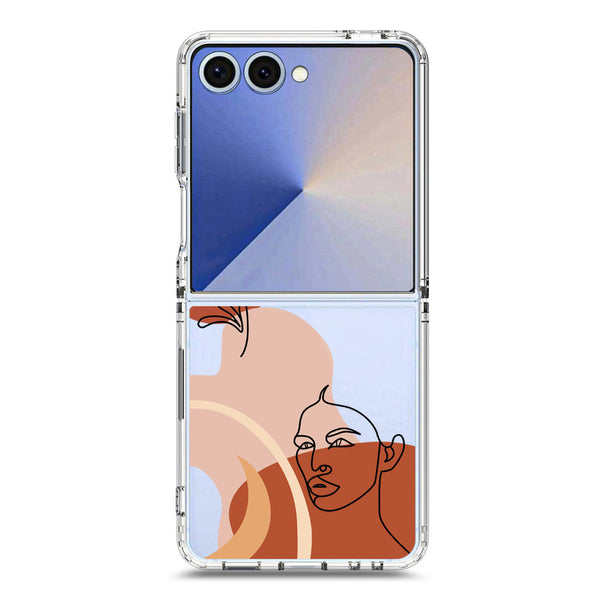 Aesthetic Modern Art Series - Design 1 - Soft Phone Case - Crystal Clear Case - Samsung Galaxy Z Flip 7