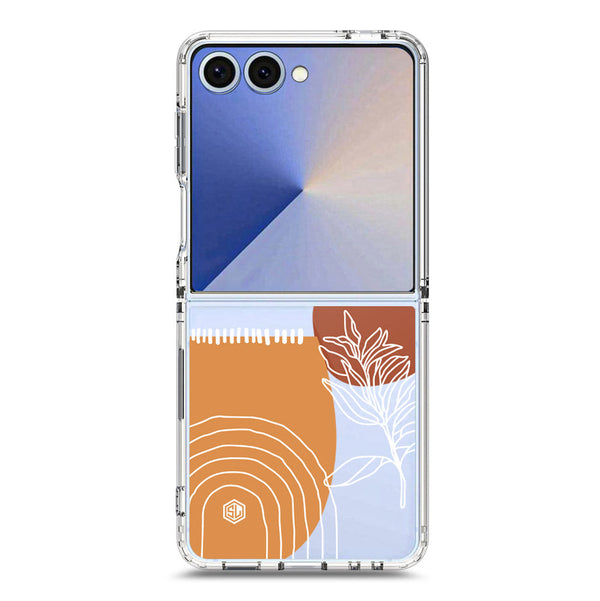 Aesthetic Modern Art Series - Design 2 - Soft Phone Case - Crystal Clear Case - Samsung Galaxy Z Flip 7