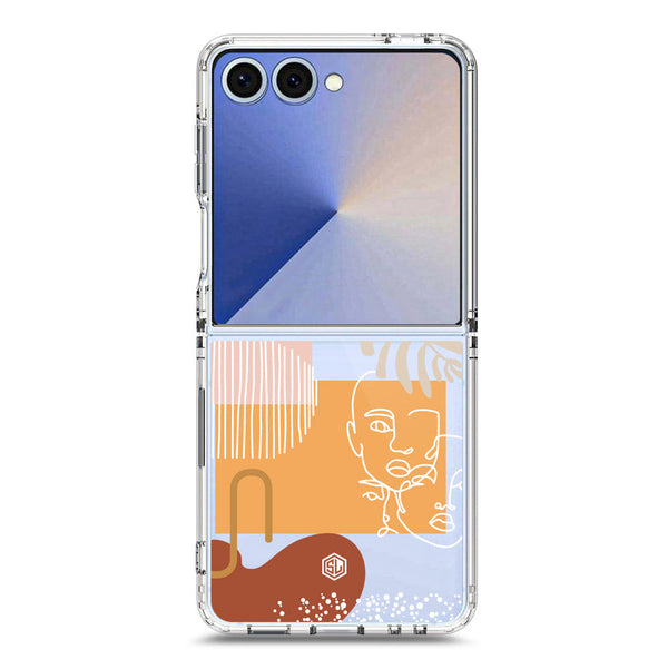 Aesthetic Modern Art Series - Design 3 - Soft Phone Case - Crystal Clear Case - Samsung Galaxy Z Flip 7