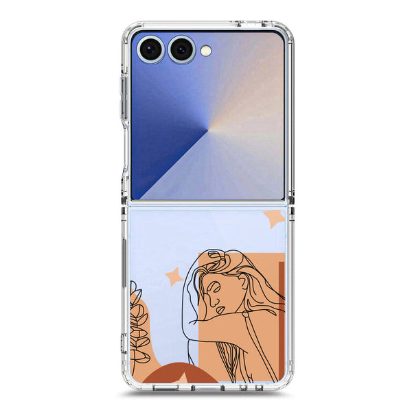 Aesthetic Modern Art Series - Design 4 - Soft Phone Case - Crystal Clear Case - Samsung Galaxy Z Flip 7