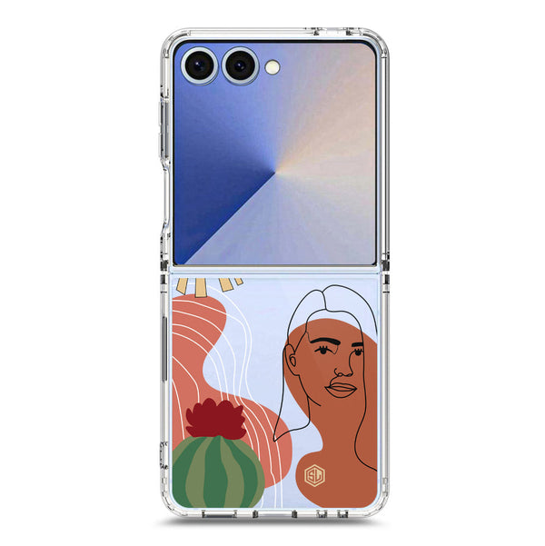 Aesthetic Modern Art Series - Design 5 - Soft Phone Case - Crystal Clear Case - Samsung Galaxy Z Flip 7