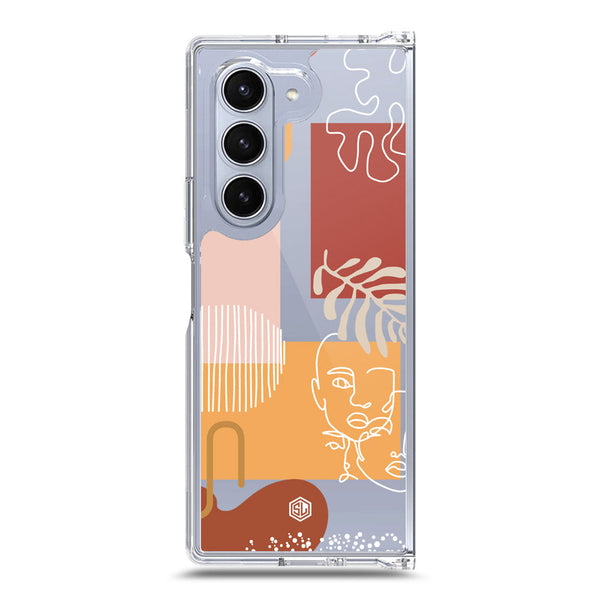 Aesthetic Modern Art Series - Design 3 - Soft Phone Case - Crystal Clear Case - Samsung Galaxy Z Fold 6 5G