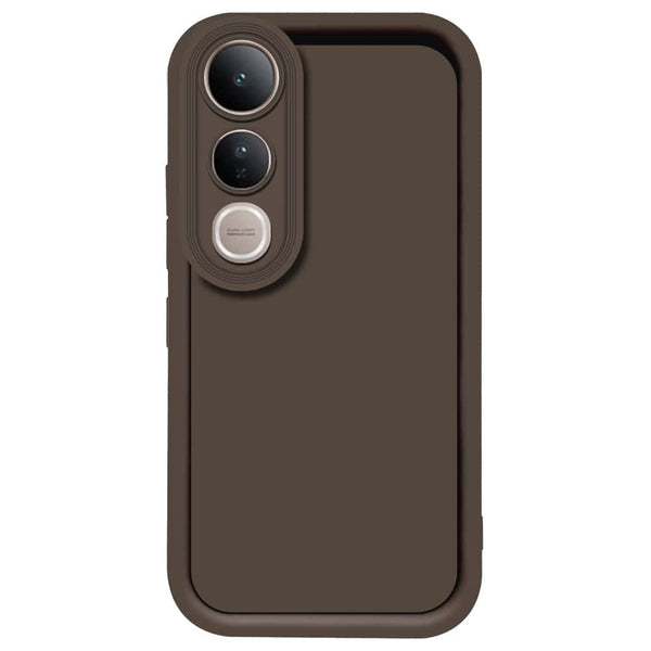 Skinlee Step Up Series - Soft Silicone Case - Brown - Vivo V50 Lite