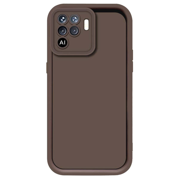 Skinlee Step Up Series - Soft Silicone Case - Brown - Oppo F19 Pro