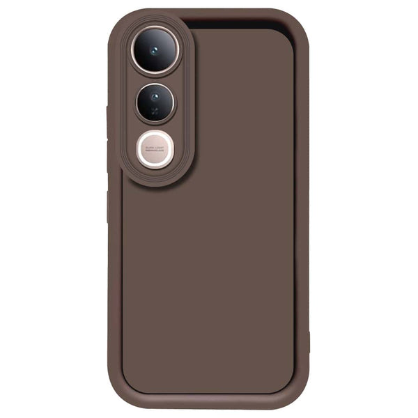 Skinlee Step Up Series - Soft Silicone Case - Brown - Vivo V50 Lite
