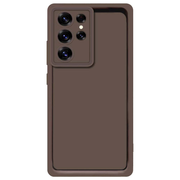 Skinlee Step Up Series - Soft Silicone Case - Brown - Samsung Galaxy S24 Ultra