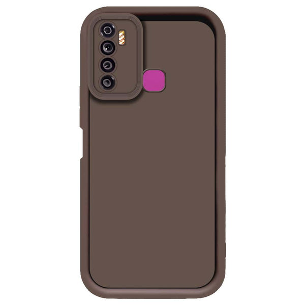 Skinlee Step Up Series - Soft Silicone Case - Brown - Tecno Spark 5 Pro