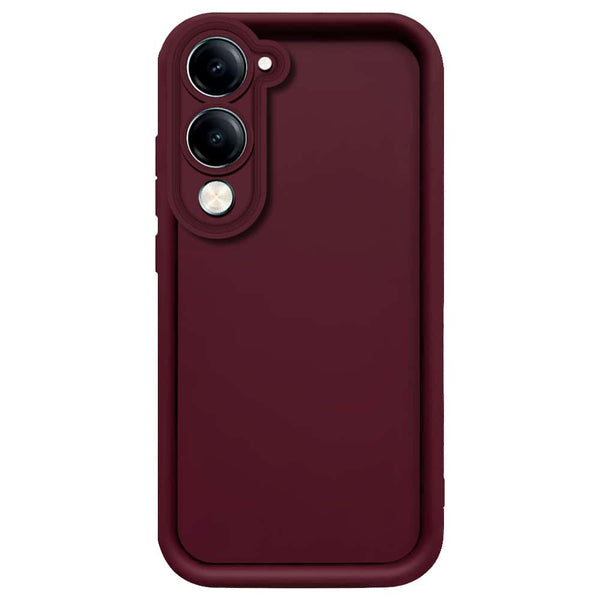 Skinlee Step Up Series - Soft Silicone Case - Mehroon - Vivo Y04