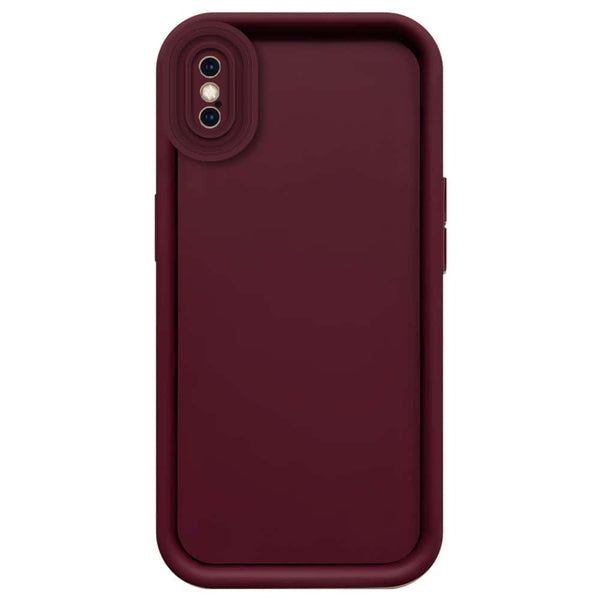 Skinlee Step Up Series - Soft Silicone Case - Mehroon - iPhone XS / X