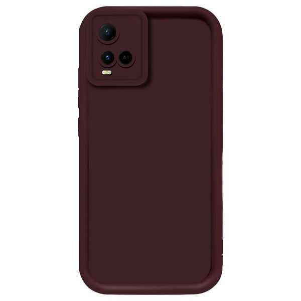 Skinlee Step Up Series - Soft Silicone Case - Mehroon - Vivo Y33s
