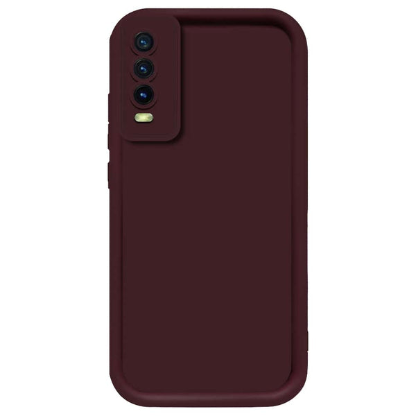 Skinlee Step Up Series - Soft Silicone Case - Mehroon - Vivo Y11s