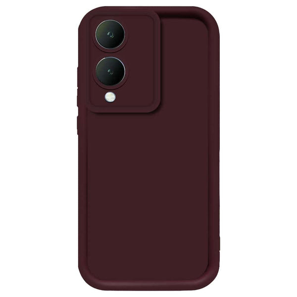 Skinlee Step Up Series - Soft Silicone Case - Mehroon - Vivo Y17s