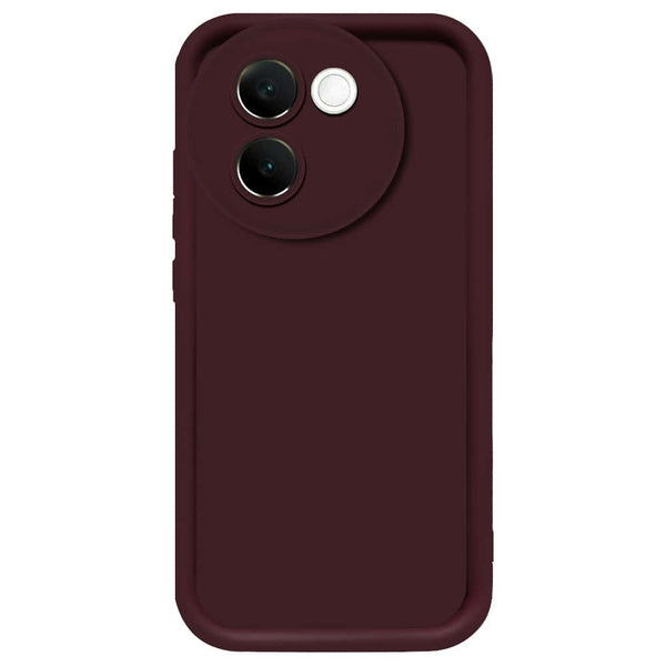 Skinlee Step Up Series - Soft Silicone Case - Mehroon - Vivo V30e