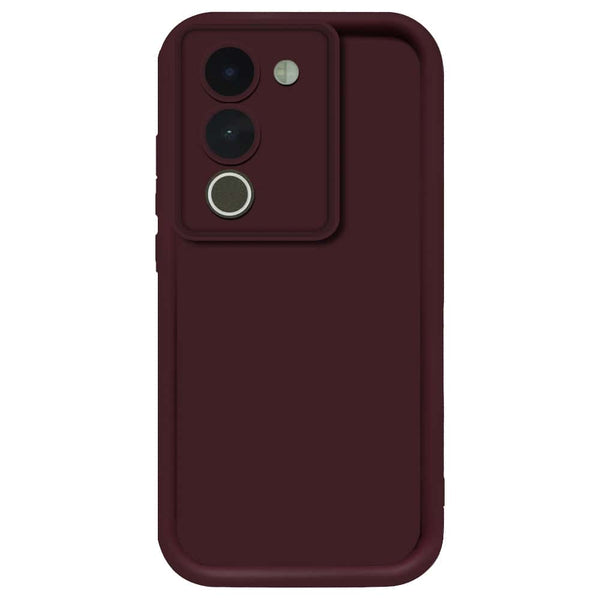 Skinlee Step Up Series - Soft Silicone Case - Mehroon - Vivo V29e