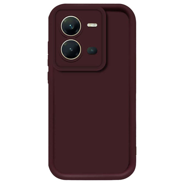 Skinlee Step Up Series - Soft Silicone Case - Mehroon - Vivo V25e