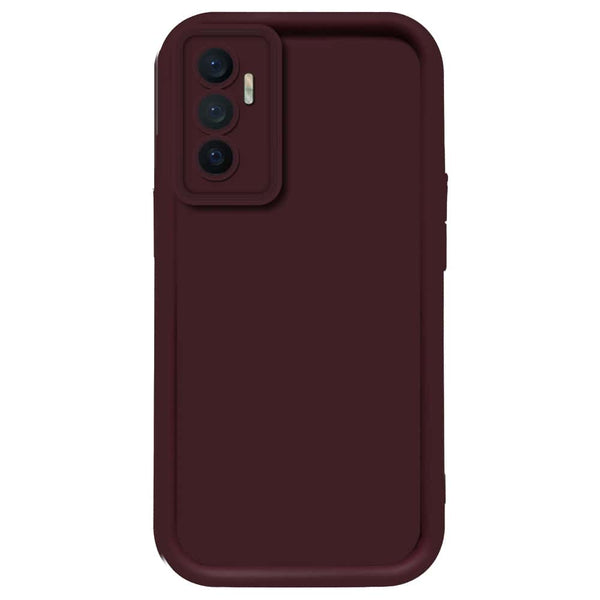 Skinlee Step Up Series - Soft Silicone Case - Mehroon - Vivo V23e
