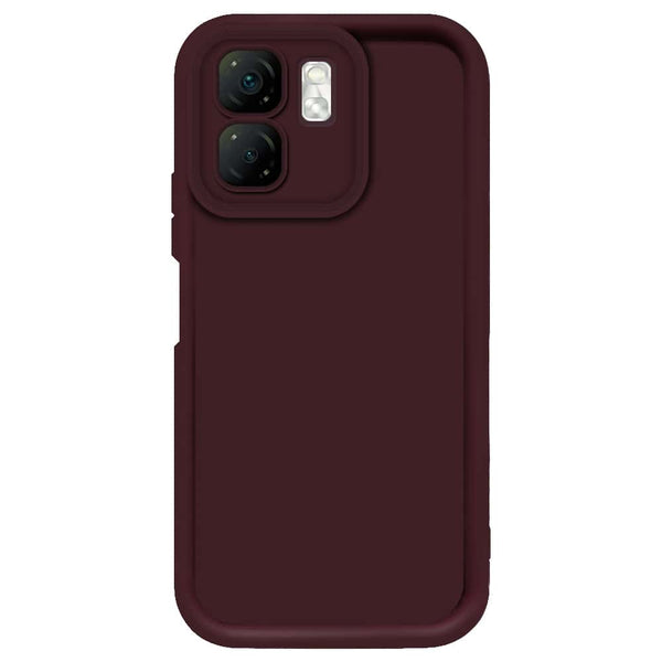 Skinlee Step Up Series - Soft Silicone Case - Mehroon - Infinix Hot 50i