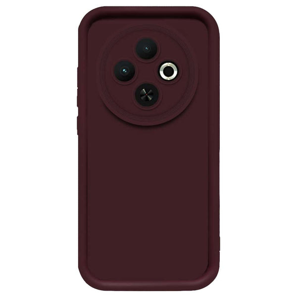 Skinlee Step Up Series - Soft Silicone Case - Mehroon - Tecno Spark 30C