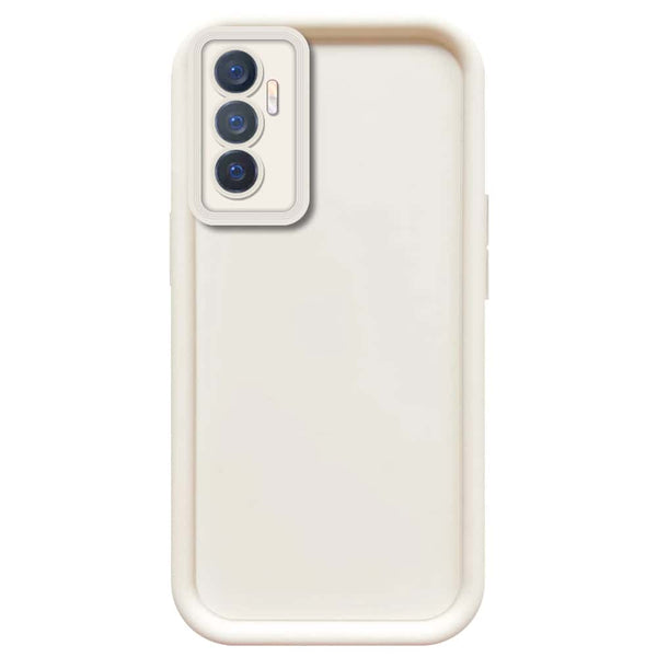 Skinlee Step Up Series - Soft Silicone Case - Offwhite - Vivo V23e 5G