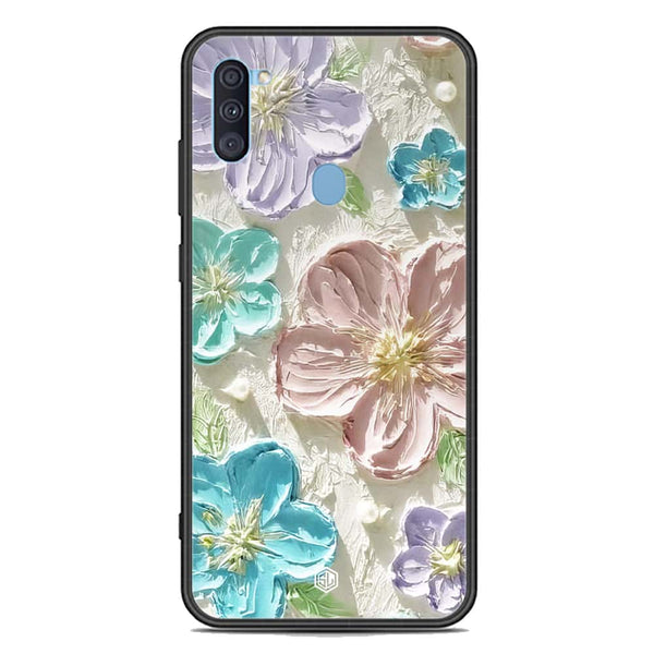 Floral Series Soft Phone Case - Premium Glass Case - Design 14 - Samsung Galaxy A11