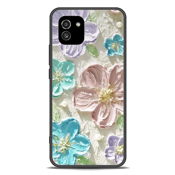 Floral Series Soft Phone Case - Premium Glass Case - Design 14 - Samsung Galaxy A03