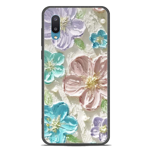 Floral Series Soft Phone Case - Premium Glass Case - Design 14 - Samsung Galaxy A02
