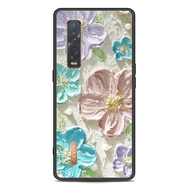 Floral Series Soft Phone Case - Premium Glass Case - Design 14 - Oppo Find X2 Pro