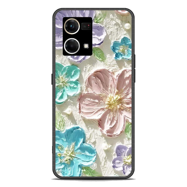 Floral Series Soft Phone Case - Premium Glass Case - Design 14 - Oppo F21 Pro 4G