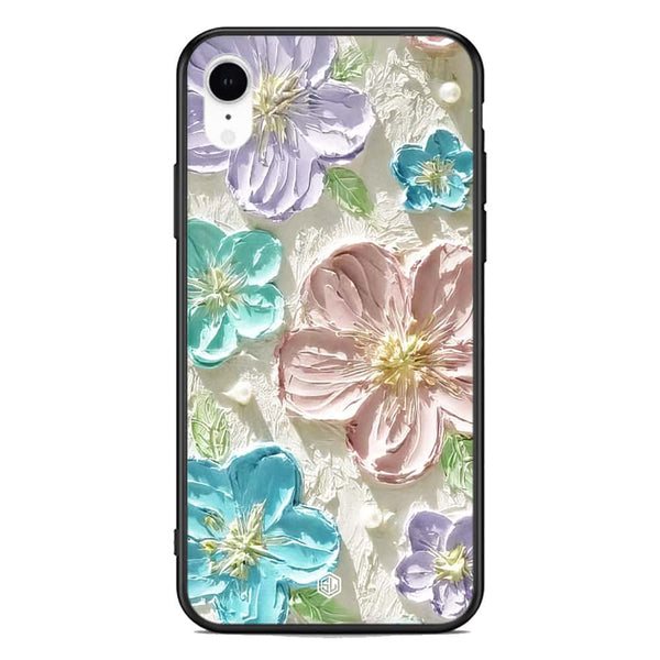 Floral Series Soft Phone Case - Premium Glass Case - Design 14 - iPhone XR