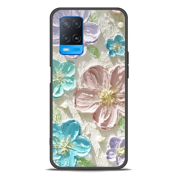 Floral Series Soft Phone Case - Premium Glass Case - Design 14 - Oppo A55 4G